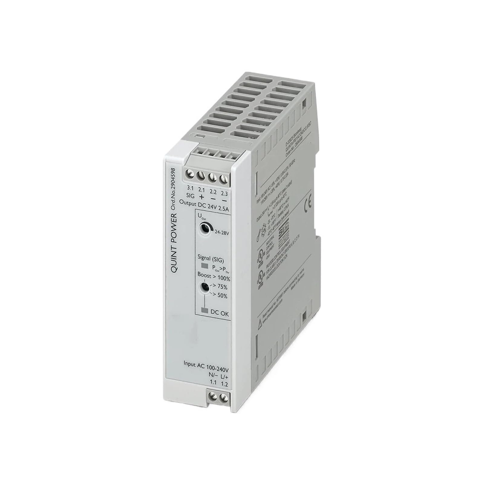 BALYDLUL Power Supply QUINT4-PS/1AC/24DC/2.5/SC 2904598