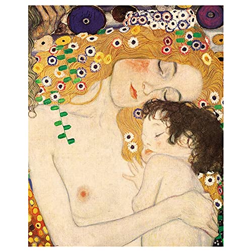 Legendarte - Cuadro Lienzo, Impresión Digital - Las Tres Edades (Detalle) - Gustav Klimt - Decoración Pared cm. 50x60
