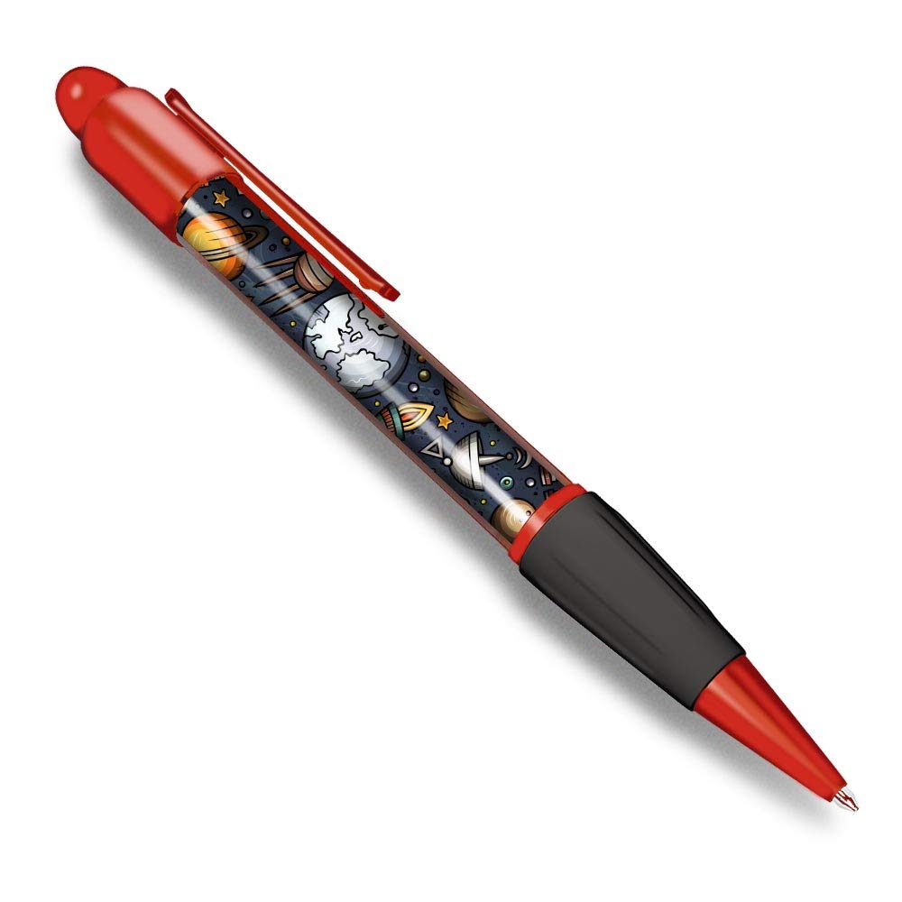 Destination Vinyl LtdBeautiful and comfortable Red Ballpoint Pen (Black Ink) - Space Planets Saturn Moon Astronaut Kids #46322