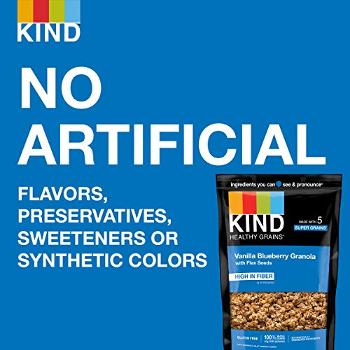 Kind Healthy Grains Granola, Vanilla Blueberry Clusters with Flax Seeds, Gluten Free, Healthy Snack Mix, 6g Protein, 11oz, 3 Count - image 6