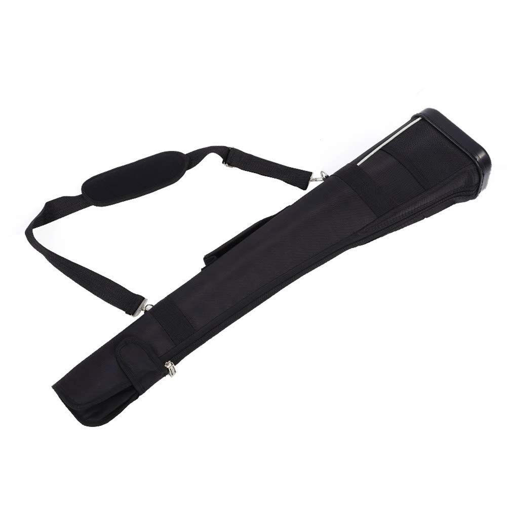 POENVFPO Bolsa para Palos de, Bolsa de Almacenamiento Portátil de Nailon para 1-3 Palos con Bolsillo con Cremallera y Correa Ajustable, Negro o Rosa, 80 Cm de Largo