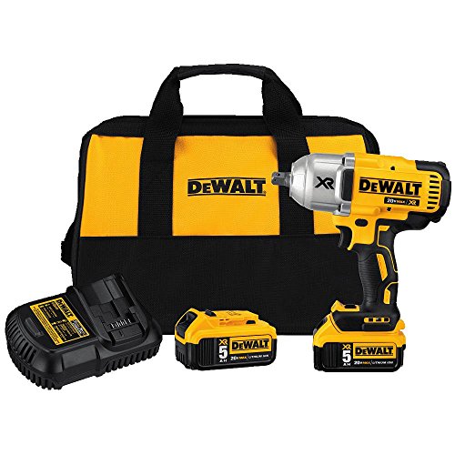 DEWALT 20V MAX XR Cordless Impact Wrench Kit with Detent Anvil, 1/2-Inch (DCF899P2)