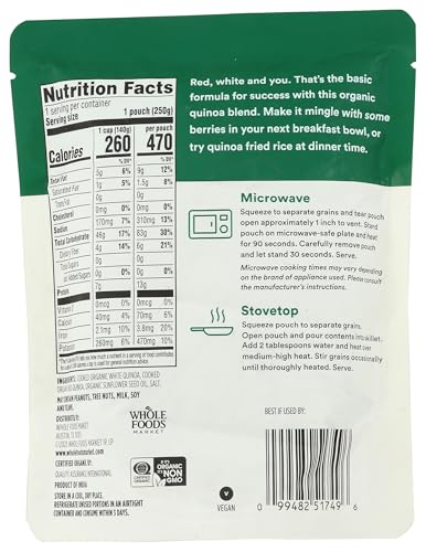 Image of 365 by Whole Foods Market, White & Red Quinoa Blend, 90-Second Microwave in Pound, 8.8 Ounce