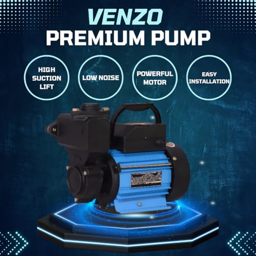 Image of VENZO PREMIUM 0.5 HP Motor Self Priming Regenerative Water Pump| 100% pure copper Winding | Monoblock Pumps| 0.5 hp water pump motor for home | Single Phase | 1-Year Manufacturer Warranty