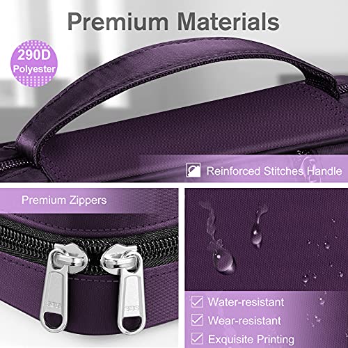 Image of FINPAC Bible Cover, Carrying Book Case Church Bag Bible Protective with Handle and Zippered Pocket, Gift for Mother Lady Women Men, Maroon