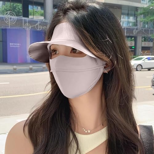 Capa solar de verão Capa de proteção solar facial completa com aba Capa respirável Capa facial anti