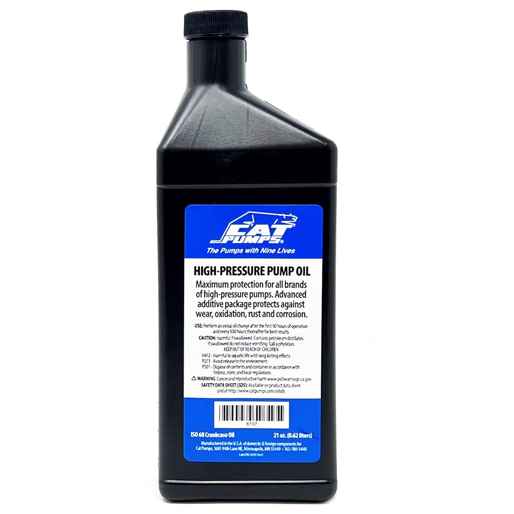 Cat Pumps Pressure Washer Pump Oil, 21 Oz.