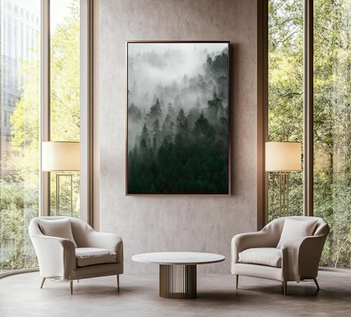 Tableau sur toile d'art Montagne brumeuse XINBAO œuvre grand format - 4