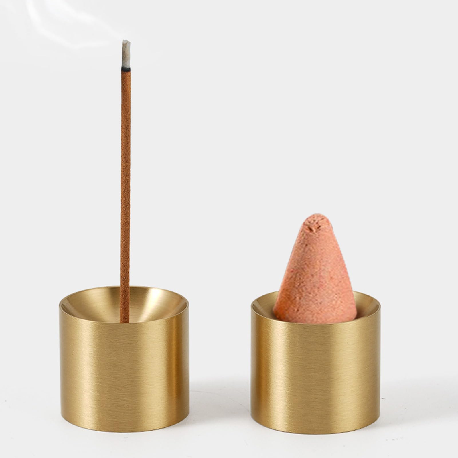 Elegante bruciatore di incenso in ottone con vassoio raccogli ceneri per meditazioni decorazioni per la casa Incensi coni Holder Set