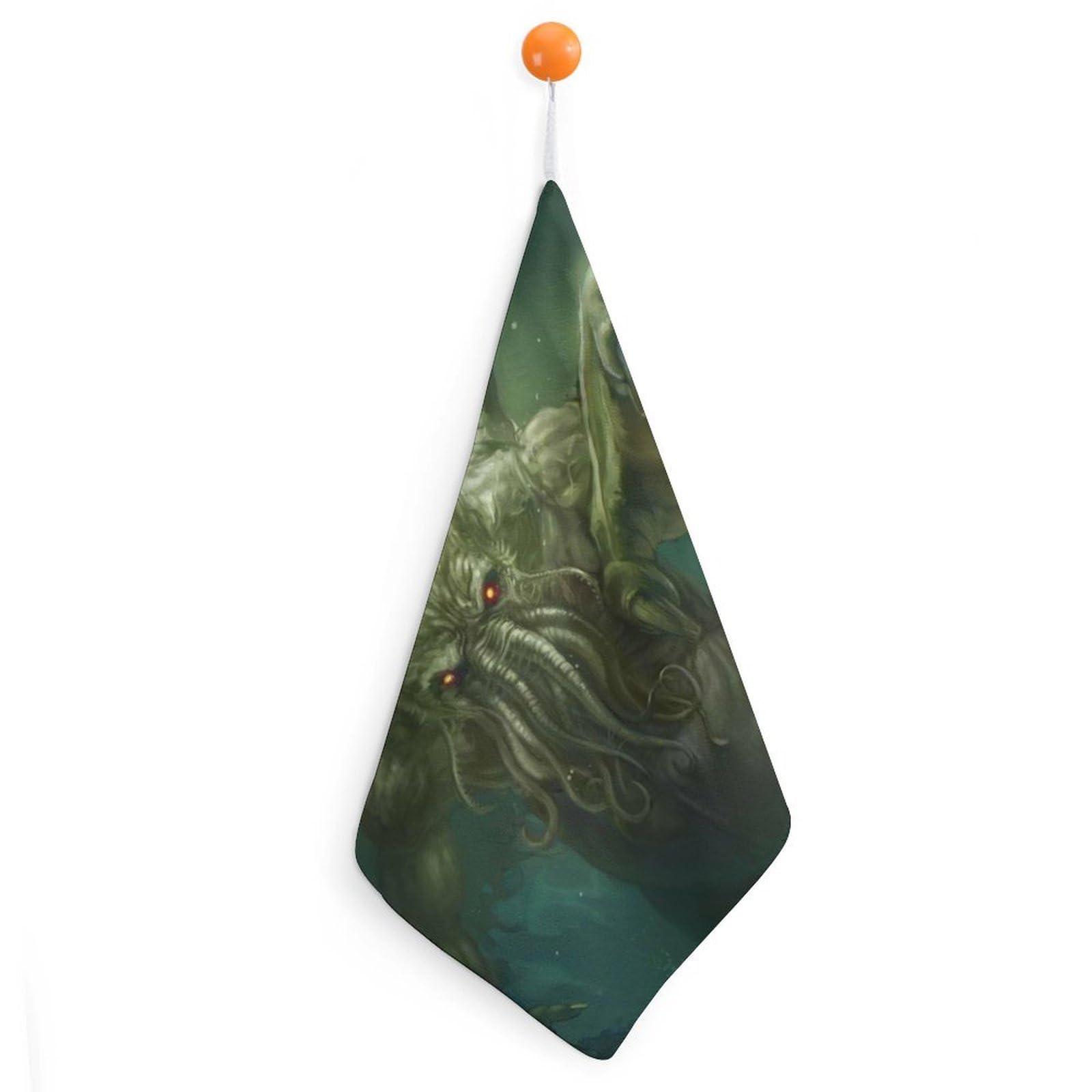 TXFBTRFSA Dead Cthulhus-Waits Dreaming Hand Towels with Hanging Loop Kitchen Towel Handkerchiefs Cleaning Cloths