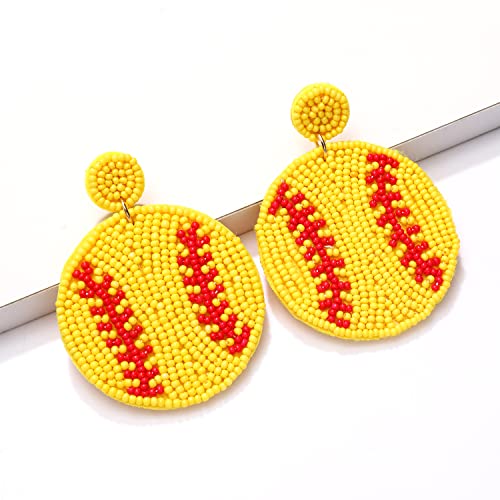 Boucles d'oreilles baseball et basket-ball en perles le cadeau de fête idéal