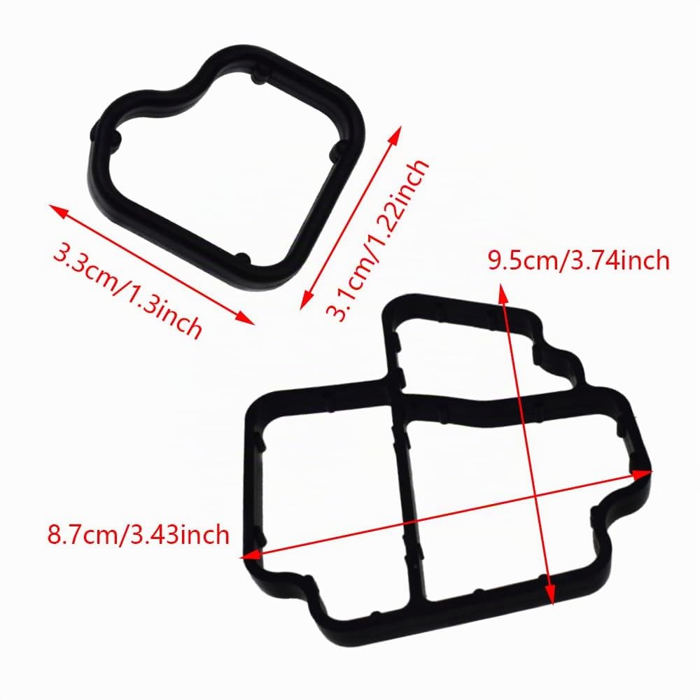Juntas de enfriador de aceite, juego de juntas de enfriador de aceite de motor, kit de reparación compatible con Audi A1 (8X1, 8XK) 1.6 TDI, 03L198070