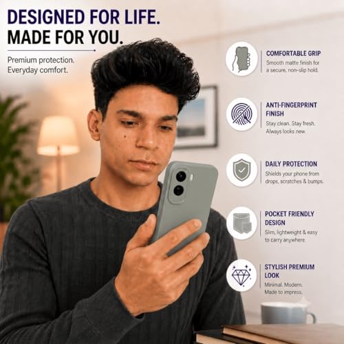 Image of FIRST MART Matte Silicone Back Cover for Vivo T5 Pro - Green