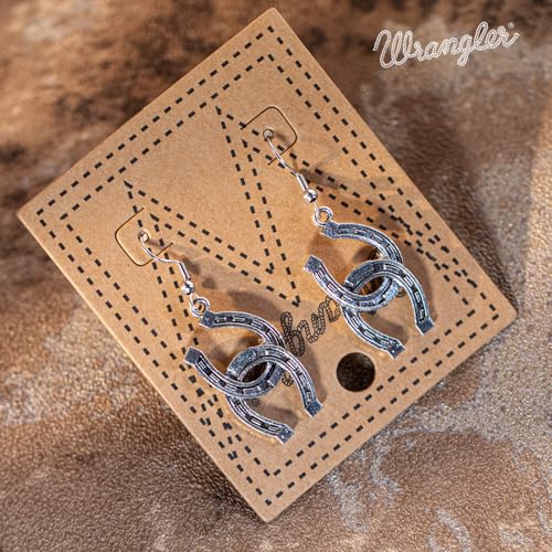 Wrangler Western Earrings Concho Dangling Retro Lightweight Jewelry for Women Cowgirl3