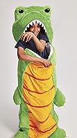 Vista 4 de iscream Dinosaur Buddy - Saco de dormir con cremallera y forro polar sintético de sherpa de 73 x 25 pulgadas