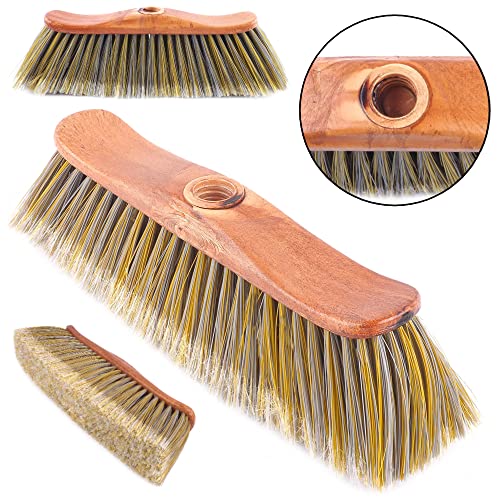 BAUSTER® Besen 350 mm ohne Stiel, Kehrmaschine, synthetische Borsten, Handbesen, Innenbesen, Haushaltsbesen, Kehrbesen, Besen mit Gewinde, Stubenbesen Zimmerbesen Industriebesen Hallenbesen – Bild 5