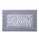 TBATM Baumwollbadematte Schnelltrocknende rutschfeste Badematte Maschinenwaschbar, Wasserdichtender Badteppich Für Die Dusche Langlebige Fußmatten,D,50x60cm