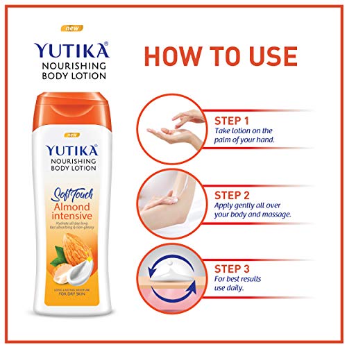 Image of Yuthika Almond Body Lotion 200ml with Sunscreen Lotion 100ml, Sunscreen SPF 30 PA+++ with UVA & UVB Protection, Nourishing Body Lotion for Women & Men