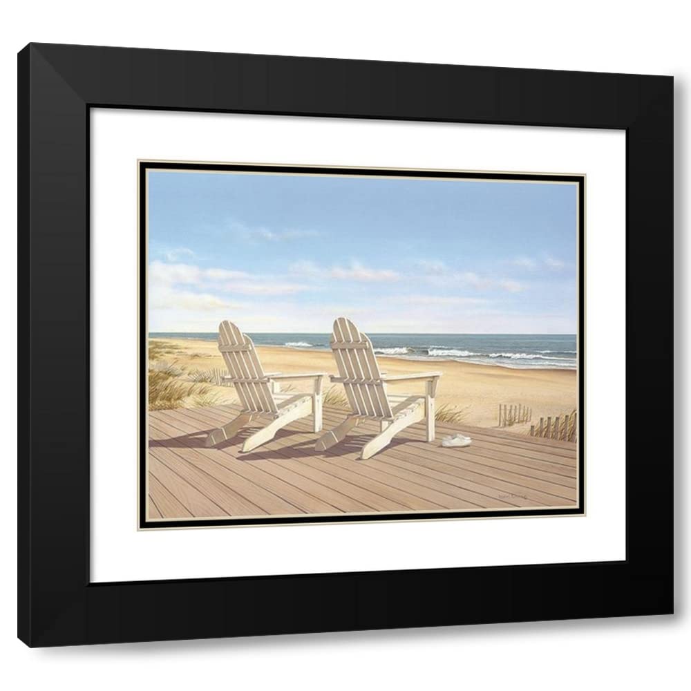 ArtDirect Point East 24x24 Black Modern Wood Framed with Double Matting Museum Art Print by Pollera, Daniel