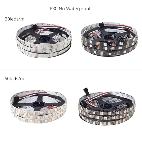 Image of WS2812B RGB Individually Addressable Pixel LED Strip-5M (16.4ft) - 60 LEDs /m - DIY Projects, Lighting Effects [Needs 5V Adaptor & a Controller to Work] (WS2812B Strip ONLY)