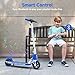 isinwheel S4 Electric Scooter for Kids Ages 6-14, 200W Foldable Kids Electric Scooter with 3 Speeds (5/8/12 Mph), LED Display, Colorful Lights, Gift for Kid