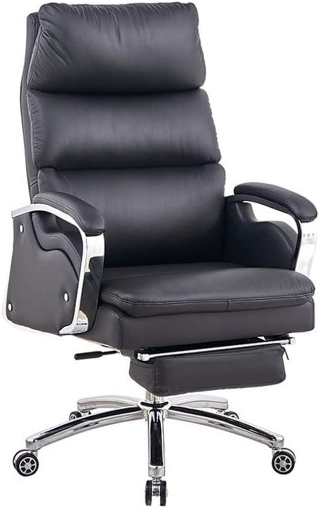 Ergonomic Massage Office Chair with Padded Footrest High Back Reclining Leather Executive Desk Chair Comfortable Swivel Gaming Computer