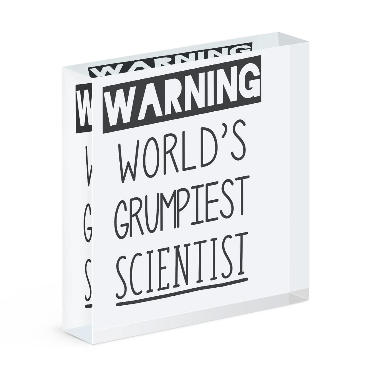 Scientist cadeau original bloc acrylique humoristique pour collègue de laboratoire