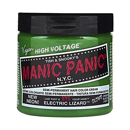 MANIC PANIC Classic Electric Lizard Semi Permanent Hair Color - Bright Neon Green Hair Dye for Women...