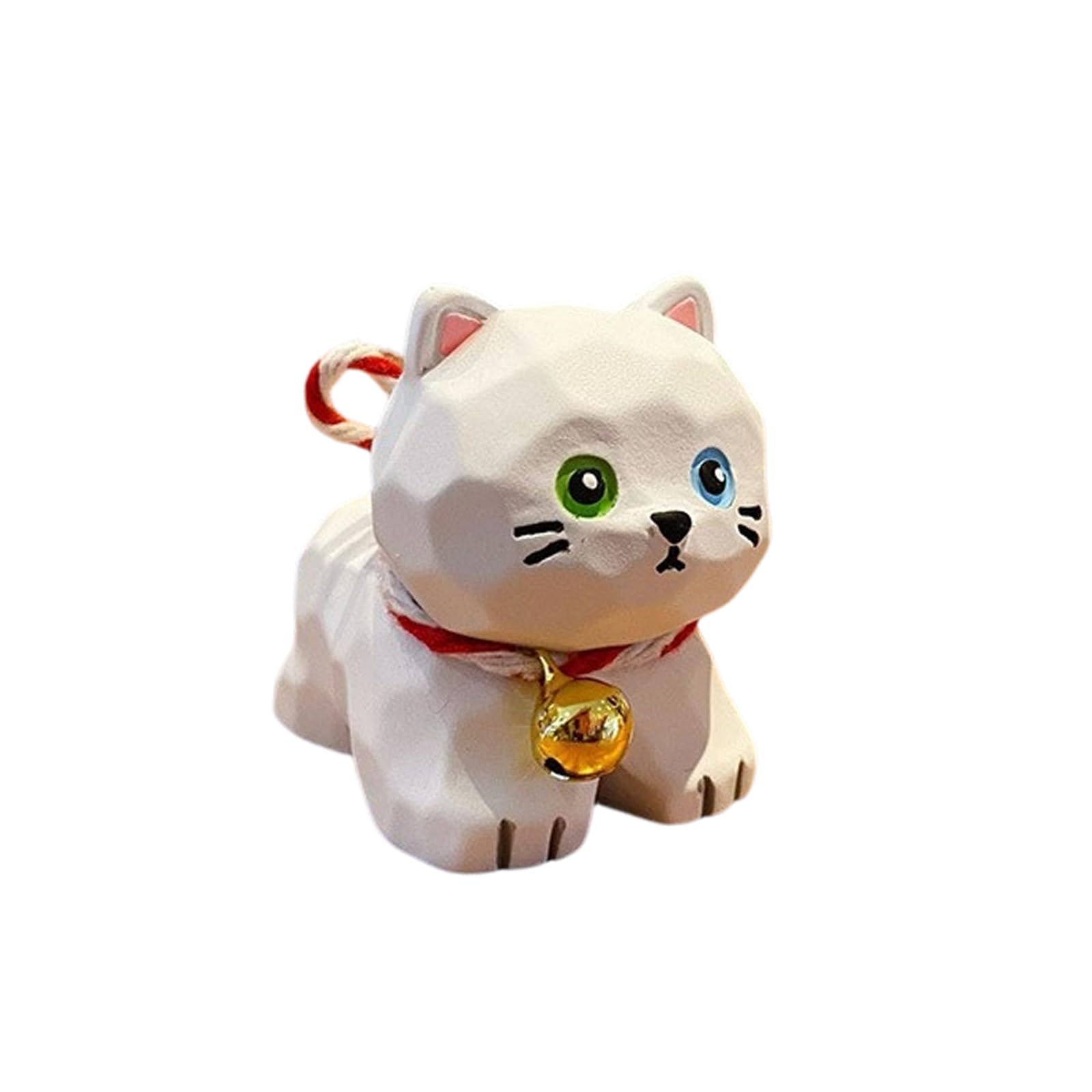 hogtnd Unique Gift, Resin Cat Sculpture, Imitation Wood Carving Design, Miniature Kitten Figure for Birthday, Holiday, Gift, Standing Cats, Miniature Decorations