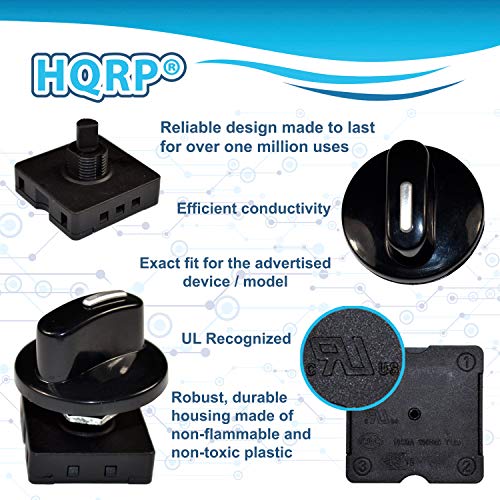 Hqrp 887774404191701 4-Position 3-Speed Fan Selector Rotary Switch thumb #4