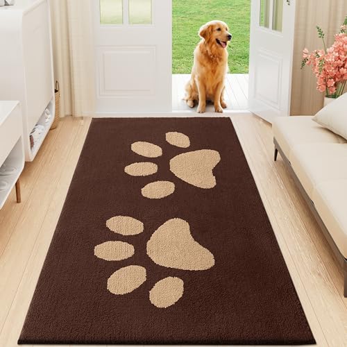 Buganda Dog Door Mat for Muddy Paws, Absorbent Dirt Trapper