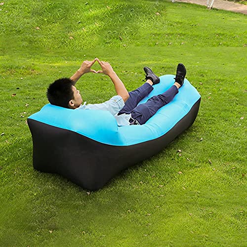 FUNCER エアーソファー エアーベッド ビーチチェア ビーチベッド サマーベッド ポータブルエア パープル 210Dオックスフォード 軽量 収納袋付き 空気ポンプ不要 AIR SOFA マット キャンプ アウトドア 室内 6枚目