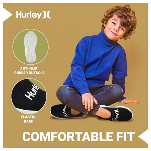 Hurley Camby Kids Slip On Canvas Sneakers – Low Cut Skateboarding Shoes for Kids, Running, Walking, Breathable Sports Shoes for Boys and Girls2