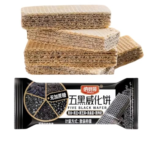 WSYLS Zuckerfreie Waffeln, 2 Geschmacksrichtungen – 6 G * 10 Beutel – Veganer Protein-Snack, Ballaststoffreich – Kohlenhydratarm, Ideal Fürs Büro Und Unterwegs (Vollkorngeschmack)