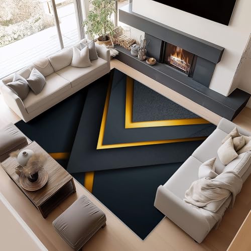Tapis salon triangles géométriques gris 180x240cm moderne doux - 4