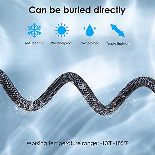 Image of Cat 8 Ethernet Cable 33ft, Outdoor, Indoor Nylon Braided Cat 8 Cable, Heavy Duty 26AWG 40Gbps, 2000MHz, S /FTP Patch Cord for Xbox, POE, PS5, Router