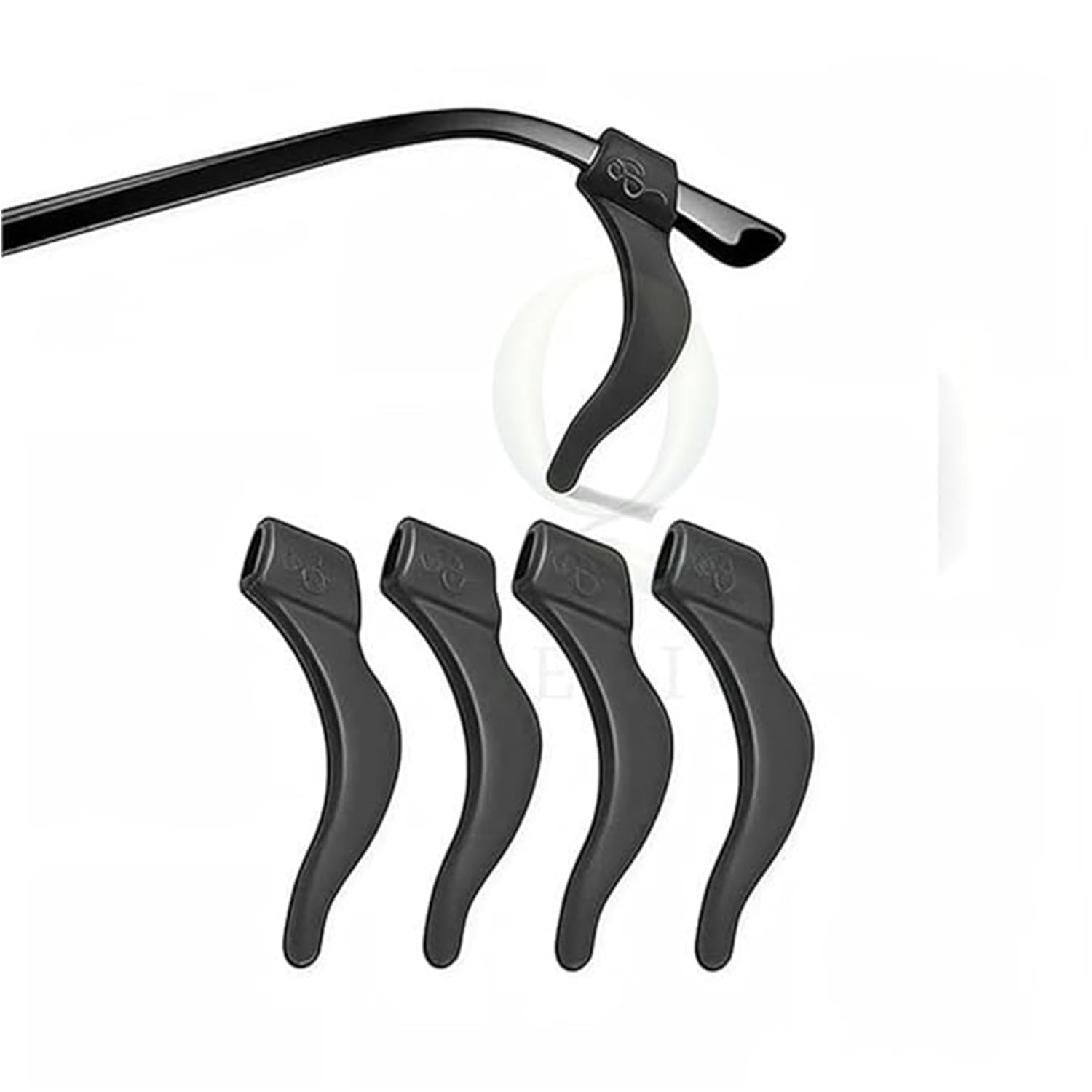 QEEIG Eyeglasses Anti-slip Grip Soft Comfortable Holder Silicone Hook Eyeglass Temple Tips Sleeve Retainer for Sunglasses | 7 Cm