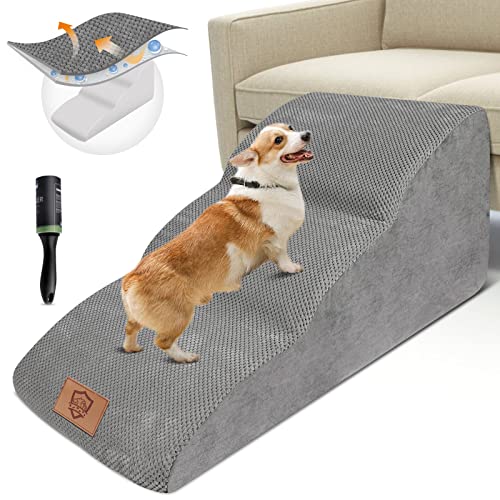 Hundetreppe Aus Bambus – 3 Stufen, 38,1 Cm Hoch, Rutschfest & Bis 90 Kg Belastbar Für Couch & Bett