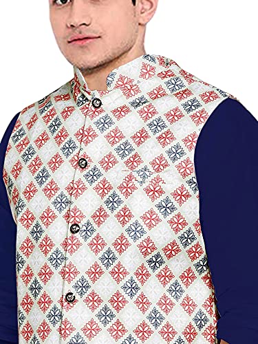 Image of OS MEN'S 3 PCS COMBO SET | KURTA + PYJAMA + NERHU JACKETS|COTTON KURTA PYAJAMS | SARTIN NERHU JACKET| SIZE M TO 2XL|