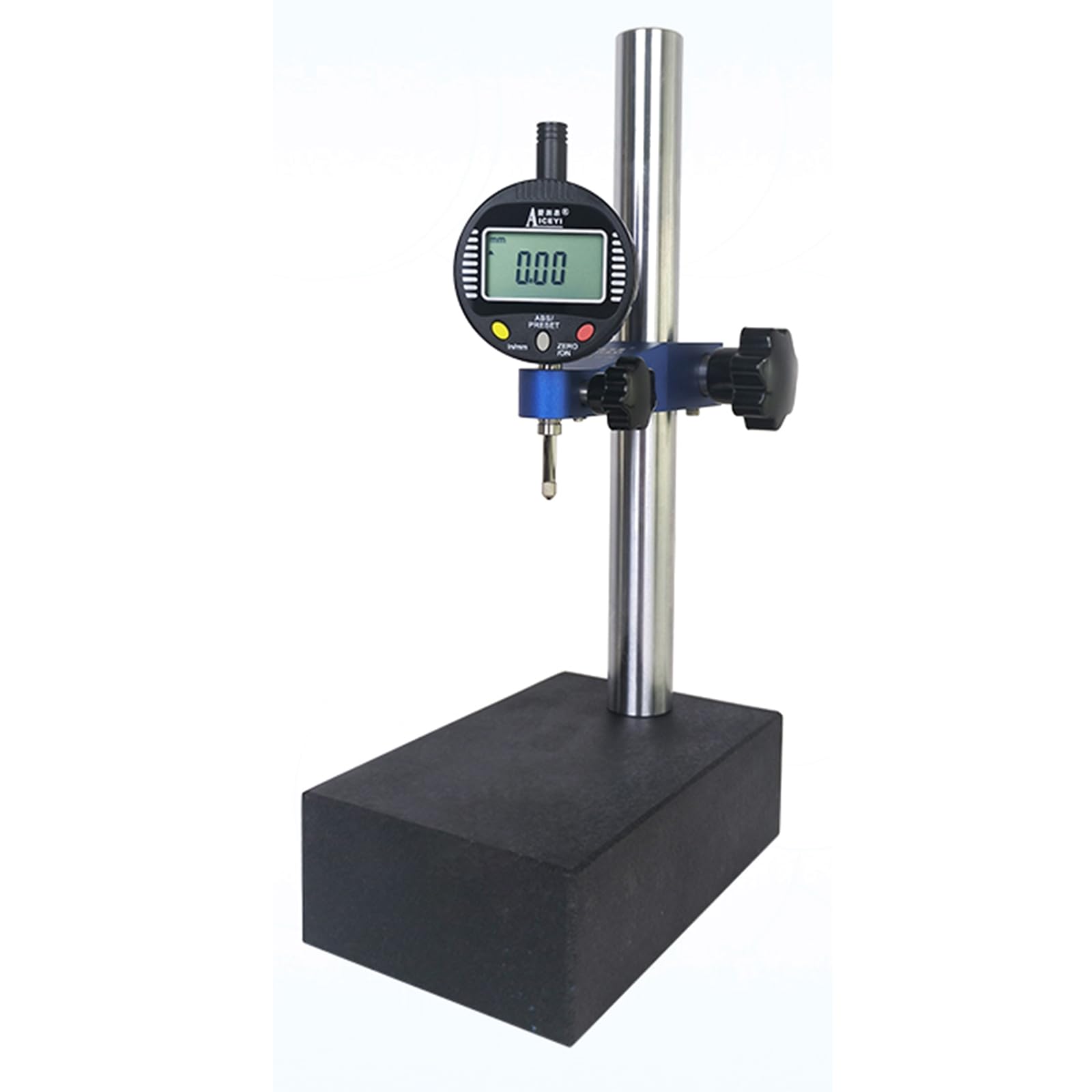 Cyfrowy wysokościomierz i narzędzie do pomiaru głębokości, wyświetlacz LCD, mierzy 0-12,7 mm, port wyjścia danych, idealny do zastosowań mechanicznych i elektronicznych, 200 x 150 mm