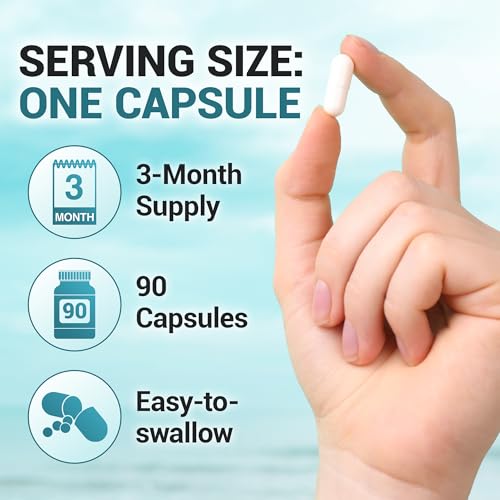 Dr. Berg Sea Kelp Enhanced Iodine - 200 mcg of Premium Iodine - Seaweed Blend Includes Klamath Blue-Green Algae & Sea Kelp - 90 Capsules