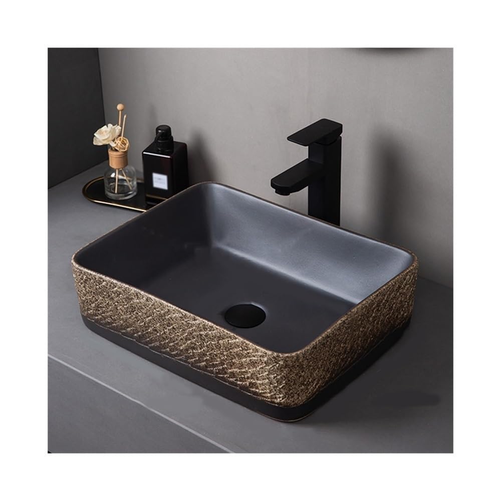ASerZenith Vessel Vanity Sink Rectangular Countertop Basinoutdoor Indoor Washbasinpatioin Bathroomceramic With Accessories Modern Countertop