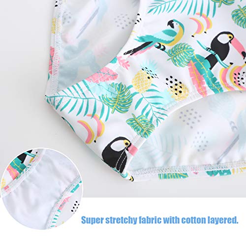 Image of Moon Tree Girls One Piece Swimsuits Ruffle Swimwear Beach Bathing Suit 2-14 Years