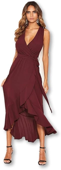 ax paris frill front maxi dress