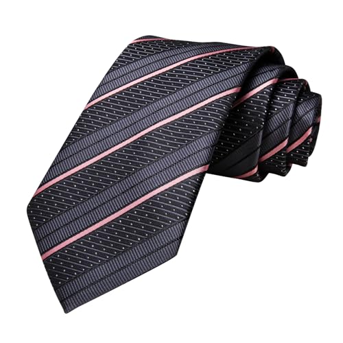 Image of Hi-Tie Silk Ties for Men Plaid Paisley Striped Necktie Pocket Square Cufflinks Set Formal Business