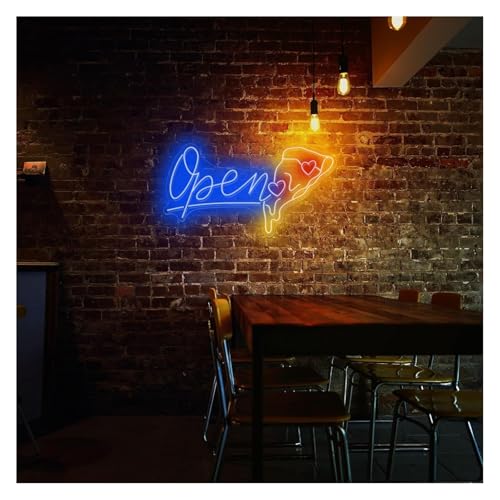 Néon Open Pizza de 30x55cm à luminosité réglable pour enseigne lumineuse moderne