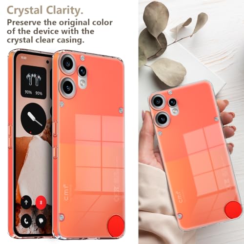 Image of Fashionury Crystal Clear Case for CMF Phone 2 Pro 5G | Yellowing Resistance | Transparent TPU Silicone | Raised Camera Lips | Slim Transparent Cover
