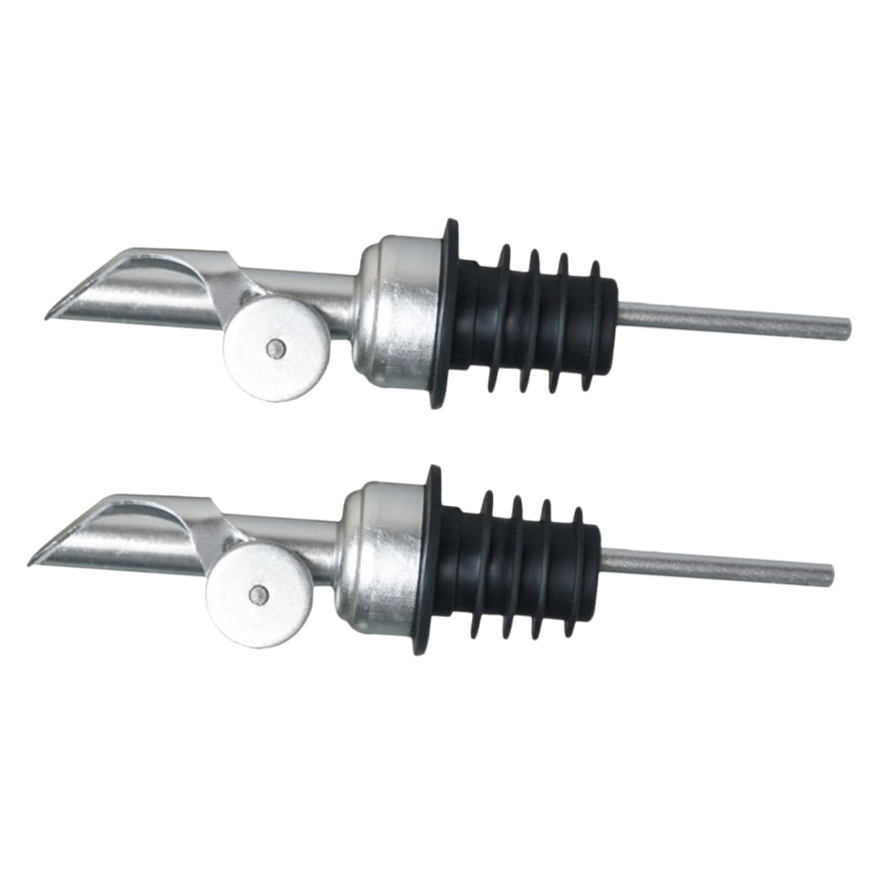 OFFSCH 2Pcs Stainless Steel Wine Pourers Auto Flip Oil Dispenser Spout Drip Liquor Pouring Spouts for Spirits Versatile Bottle Pourers for Wine and Oil