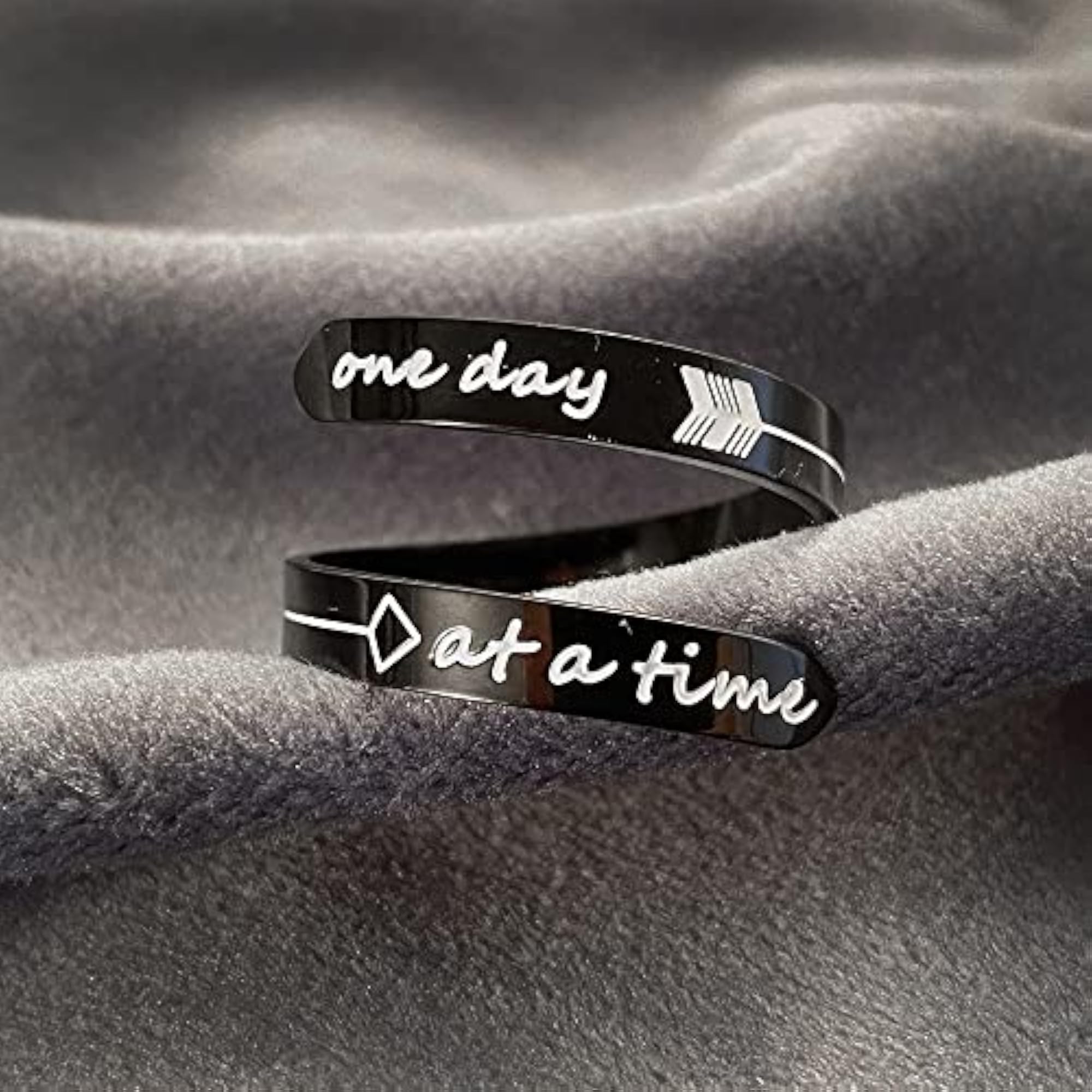 Women's Adjustable Inspirational Keep Going Ring, Statement Gift