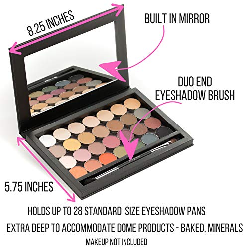 Magnetic-Eyeshadow-Makeup-Palette-Empty-Beauty-Junkees-Large-Make-Up-Pallete-Organizer-with-Mirror-Custom-Palette-for-Depotting-Eye-Shadow-Blush-Contour-Bronzer-Highlighter-Pans-Metal-Stickers